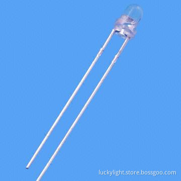 White LED 3mm with Water Clear Lens, 30°, Super Bright, RoHS-compliant